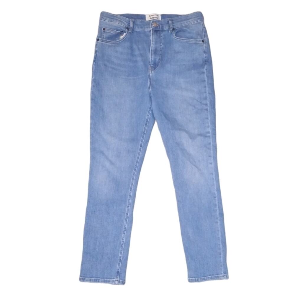 NWOT Reformation "High and Skinny Crop" Denim Jeans in Barbados Wash Size 31 - Picture 3 of 6